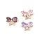 Brass Micro Pave Cubic Zirconia Pendants, Butterfly Charms, Lead Free & Cadmium Free, Long-Lasting Plated, Golden, 10.5x13.5x5.5mm, Hole: 1mm