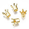 Rack Plating Alloy Beads, Cadmium Free & Lead Free, Crown, Light Gold, 9.5x10x9.5mm, Hole: 1.4mm