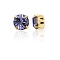 Preciosa® MAXIMA Crystal in Sew-On Cup, Czech Crystal, 719 37 080 Chaton(Round), Golden, 20410 Tanzanite, SS34(7.05~7.25mm)