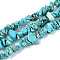 Synthetic Turquoise Beads Strands, Nuggets, 3~14x1.5~7x1.5~7mm, Hole: 0.6mm, about 270~275pcs/strand, 31.10~31.5 inch(79~80cm)