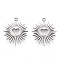Non-Tarnish 304 Stainless Steel Pendants, Heart Charm, Stainless Steel Color, 22.5x18x2mm, Hole: 1.8mm