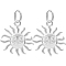 2Pcs 925 Sterling Silver Charms, Sun, with Jump Ring, with S925 Stamp, Silver, 14x12x2mm, Hole: 3.5mm