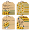 CHGCRAFT 120 PCS Gift Tags Sunflower Kraft Paper Gift Tags with String 3x2in Thank You Present Labels for Gifts for Women's Day Wedding Holiday Birthday Party Decoration