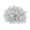 Transparent Acrylic Beads, Metal Enlaced, Mixed Shapes, Clear, 7.5~22.5x7.5~21x5.5~13mm, Hole: 1.2~5.5mm, about 485pcs/500g