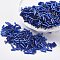 Glass Bugle Beads, Silver Lined, Royal Blue, 9x2mm, Hole: 0.5mm, about 7000pcs/bag