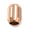Ion Plating(IP) 304 Stainless Steel Glazed European Beads, Large Hole Beads, Grooved Beads, Column, Rose Gold, 13x10mm, Hole: 6mm