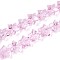 Baking Paint Glass Beads Strands, Star & Bowknot, Pearl Pink, 13.5~14x14~15x7.5~8.5mm, Hole: 0.8~0.9mm, about 49~50pcs/strand, 23.62~24.02 inch(60~61cm)