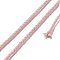 20M Polyester Braided Cord for Jewelry Making, Round, Pink, 2mm, about 21.87 Yards(20m)/Roll