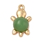 Alloy Resin Pendants, Turtle, Golden, 22.5x13.5x6mm, Hole: 1.6mm