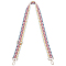 Cottn Knitting Bag Strap, with Alloy Swivel Clasps, Flat, for Bag Accessories, Colorful, 72x3.7x0.2cm
