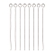 Tarnish Resistant Stainless Steel Eye Pin Jewelry Findings, 40x0.6mm, Hole: 2mm