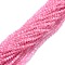 Cat Eye Beads Strands, Round, Faceted, Hot Pink, 3mm, Hole: 0.2mm, 14.17 inch(36cm), 122pcs/strand
