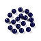 Opaque Solid Color Glass Beads, Round, Midnight Blue, 4.5mm, Hole: 0.9~1mm