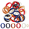 75Pcs Acrylic Imitation Gemstone Style Linking Rings, with 75Pcs CCB Plastic Quick Link Connector, Oval, Mixed Color, 19~39.5x12~34.5x4.5~6.5mm, Inner Diameter: 7~18.5x14~33mm