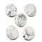 Natural Howlite Cabochons, Flat Oval, 44.5~45x37.5~38x6~7mm