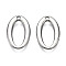 Alloy Pendants, Cadmium Free & Nickel Free & Lead Free, Oval, Platinum, 23x14x1.5mm, Hole: 1.6mm