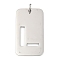 304 Stainless Steel Pendants, with Jump Ring, Rectangle with Hollow Letter Charm, Anti-Tarnish, Laser Cut, Letter L, 49.5x28x1.5mm, Hole: 6.5mm
