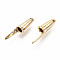 Brass Pendants for Teachers' Day, Nickel Free, Pen Cap, Real 18K Gold Plated, 15.5x3.5x4mm, Hole: 0.7mm