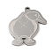 Non-Tarnish 201 Stainless Steel Pendants, Duck Charm, Stainless Steel Color, 23.5x20.5x1.5mm, Hole: 1mm