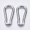 Tarnish Resistant 304 Stainless Steel Rock Climbing Carabiners, Key Clasps, Quick Links, Stainless Steel Color, 41x20x4mm