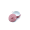 Mini Alloy Stockpot with Lid, for Dollhouse Accessories Pretending Prop Decorations, Pale Violet Red, 25x20x14mm