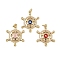 Brass Enamel Pendants, Helm Shape Charms, with Jump Ring, Rack Plating, Cadmium Free & Lead Free, Long-Lasting Plated, Real 18K Gold Plated, Mixed Color, 24.5x20x3.5mm, Hole: 3.2mm