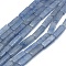 Dyed & Heated Natural Blue Aventurine Beads Strands, Cuboid, 12.5~13.5x3~5x3~4.5mm, Hole: 1mm, about 30~32pcs/strand, 15.1~15.9 inch(38.5~40.5cm)