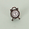 Alloy Miniature Ornaments, Micro Landscape Home Dollhouse Accessories, Pretending Prop Decorations, Clock, Saddle Brown, 12x7x17mm