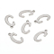 Non-Tarnish 201 Stainless Steel Pendants, Laser Cut, Letter, Stainless Steel Color, Letter.C: 16x8x1.2mm, Hole: 1mm