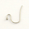 Tarnish Resistant 304 Stainless Steel Earring Hooks, Ear Wire, Stainless Steel Color, 22x12x0.7mm, Ball: 2mm, 20 Gauge, Pin: 0.8mm