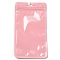 Rectangle Plastic Yin-Yang Zip Lock Bags, Resealable Packaging Bags, Self Seal Bag, Pearl Pink, 16x9x0.02cm, Unilateral Thickness: 2.5 Mil(0.065mm)