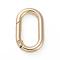 Electroplated Alloy Keychain Clasps, Oval, Golden, Inner Diameter: 25x12mm
