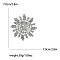 Alloy and Clear Glass Rhinestone Christmas Snowflake Brooch for Women, Platinum, 70x70mm