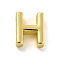Brass Pendants, Cadmium Free & Nickel Free & Lead Free, Real 18K Gold Plated, Letter H, 8.5x7x3mm, Hole: 1.2mm