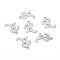 Non-Tarnish 201 Stainless Steel Pendants, Laser Cut, Letter, Stainless Steel Color, Letter.R: 15x14x1.2mm, Hole: 1mm