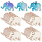 PH PandaHall 50pcs Wooden Elephant Charms Bulk, Unfinished Wood Elephant Craft Blank Animal Charms Cutting Big Pendants Elephant Ornaments for DIY Crafts Bracelets Necklace, 2.2x1.6inch