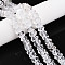 Natural Quartz Crystal Beads Strands, Rock Crystal Faceted Rondelle, 5.5~8x12~14x8.5~10mm, Hole: 1mm, about 54~59pcs/strand, 15.16~15.75 inch(38.5~40cm)
