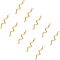 UNICRAFTALE 10pcs Golden Snake Pattern Charms 304 Stainless Steel Charms Pendants 2mm Small Hole Pendants for DIY Necklace Bracelet Jewelry Making 28x6.5x1.5mm