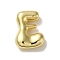Rack Plating Brass Pendants, Balloon Letter Charms, for Personalized Name Necklaces Making, Cadmium Free & Lead Free, Long-Lasting Plated, Real 18K Gold Plated, Letter E, 22x16x6.5mm, Hole: 2mm