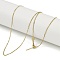 Ion Plating(IP) 304 Stainless Steel Link Chain Necklaces, Adjustable Slider Necklaces for Women, Golden, 19.69 inch(50cm)