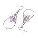 Серьги-капли из нержавеющей стали 304 с прозрачным стеклом EJEW-JE06404-02-5