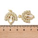Латунные микропаве прозрачные подвески с фианитом KK-B083-33C-G-3