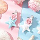 2 шт. заколки для волос из смолы и фарфора ручной работы из железа и кожи аллигатора для женщин и девочек PHAR-JH00140-1