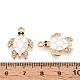 Rhinestone сплава и эмали подвески PALLOY-T092-40G-01-3