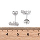 Серьги-гвоздики из циркония EJEW-D288-20P-3