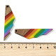 Подвески Pride на тему радуги из смолы и орехового дерева WOOD-K012-12A-3