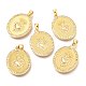 Латунные микропаве прозрачные подвески с фианитом ZIRC-O036-33G-1