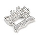Латунные микропаве прозрачные подвески с фианитом KK-L238-20P-2