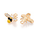 Rhinestone сплава и эмали подвески PALLOY-T092-41G-04-2