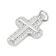 Латунные микропаве прозрачные подвески с фианитом KK-G522-51P-03-2